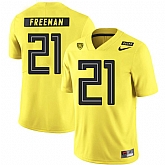 Oregon Ducks 21 Royce Freeman Yellow Nike College Football Jersey Dzhi,baseball caps,new era cap wholesale,wholesale hats